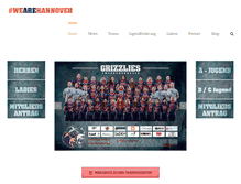 Tablet Screenshot of hannover-grizzlies.de